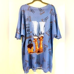 Stylish Blue Oversized Sweater. One Size fit all.